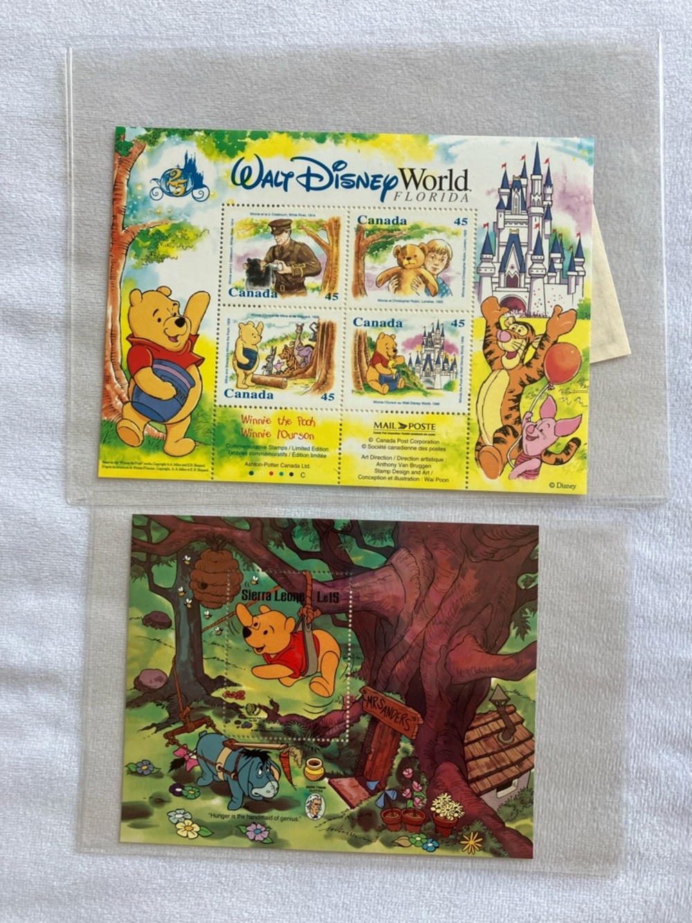 Vintage Pooh Bear Collectible Stamps